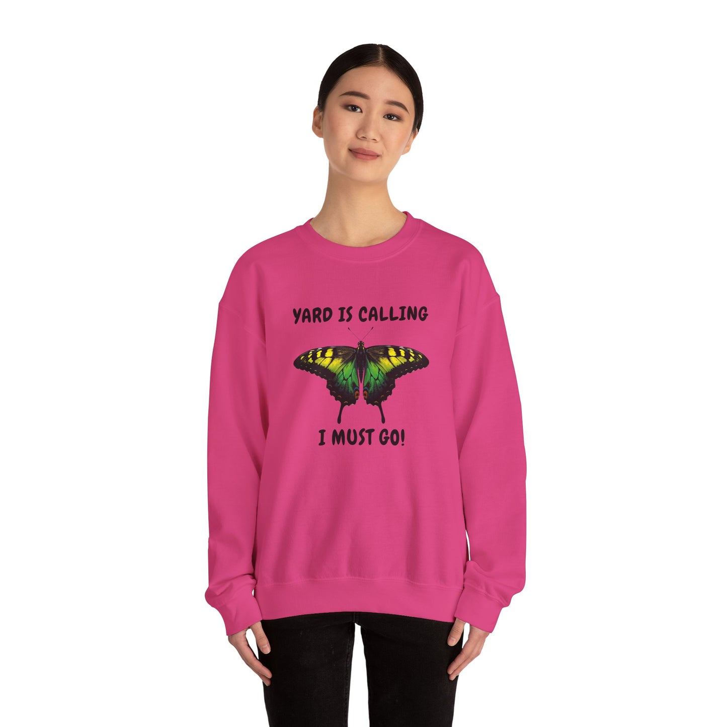 Jamaican Monarch Butterfly Yard Is Calling Garden Crewneck