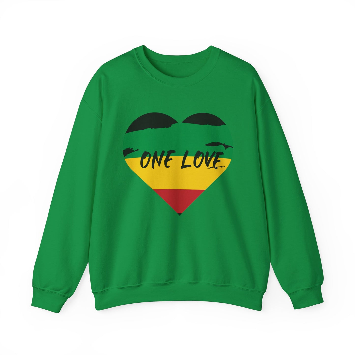 UNISEX ONE LOVE GRAPHIC ART ROOTS COLOR SWEATSHIRT