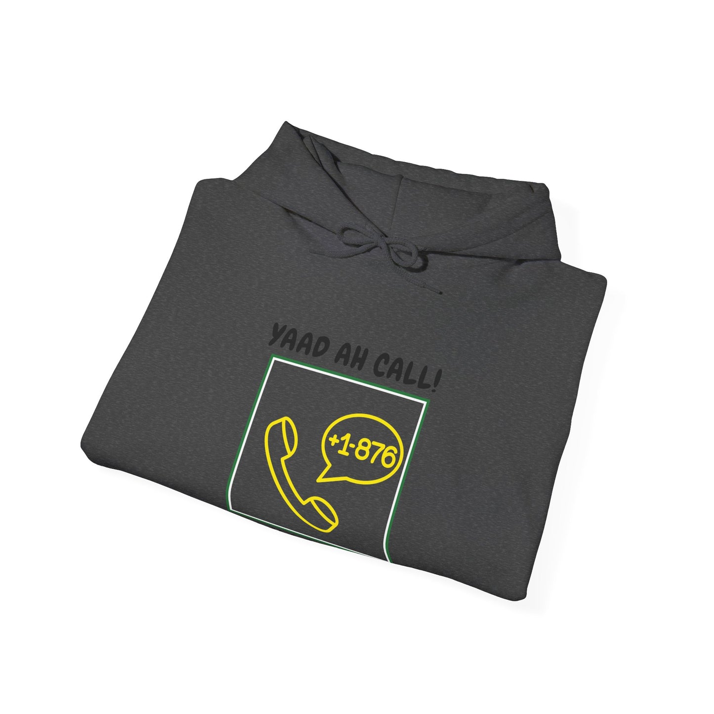 Jamaican Area Code Hoodie – “Yaad Ah Call! Mi Haffi Guh!” Graphic Pullover