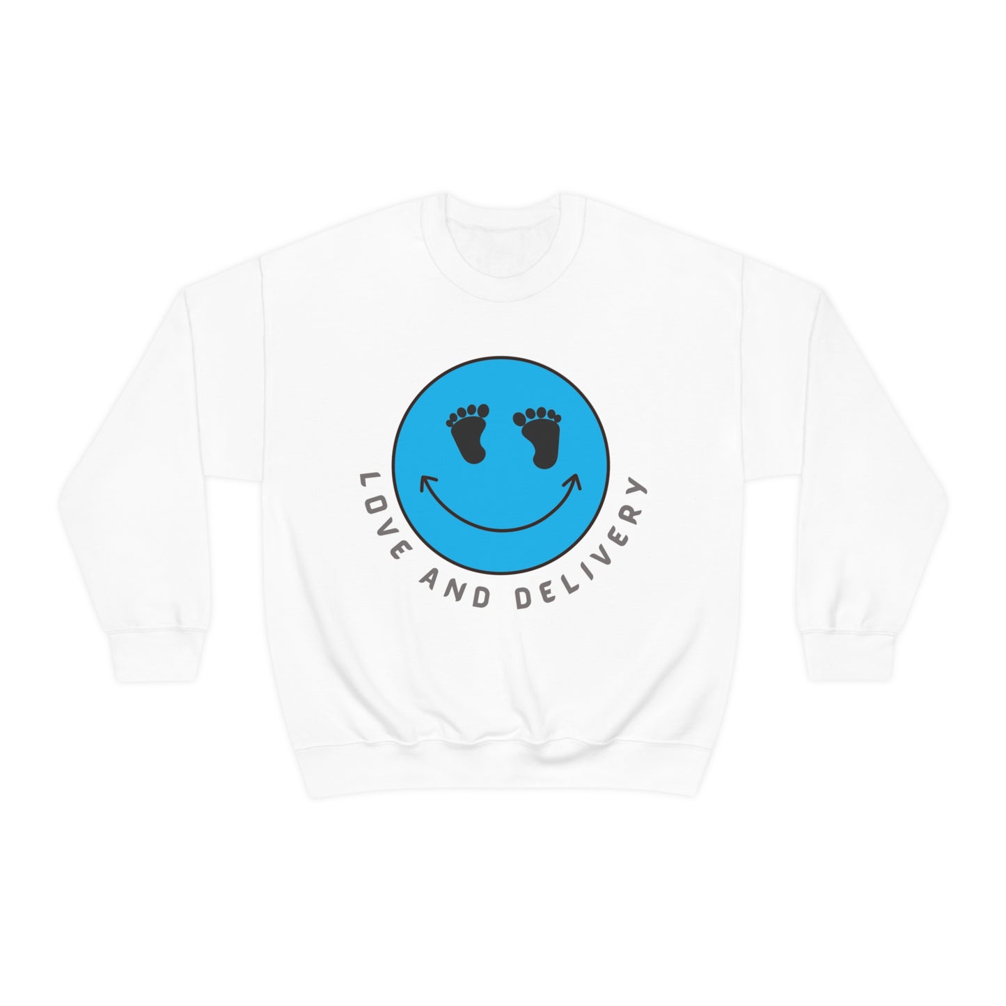 UNISEX LOVE AND DELIVERY CREWNECK SWEATSHIRT GIFT FOR L AND D NURSES