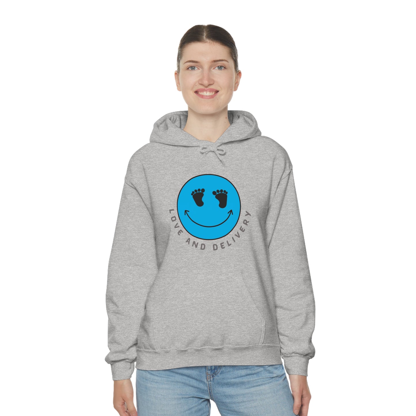 L AND D NURSE LOVE AND DELIVERY HOODED SWEATSHIRT GIFT FOR L & D NURSE