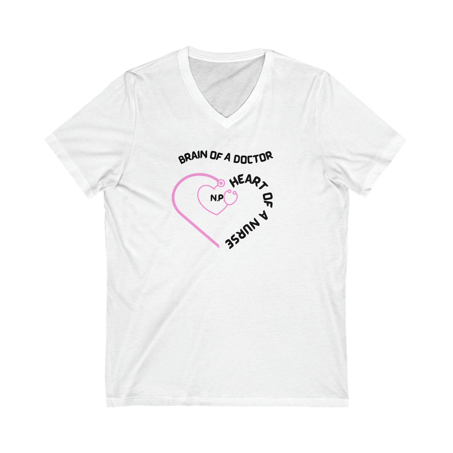 V NECK UNISEX SHORT SLEEVE NURSE T SHIRT GIFT FOR NURSE PRACTITIONER