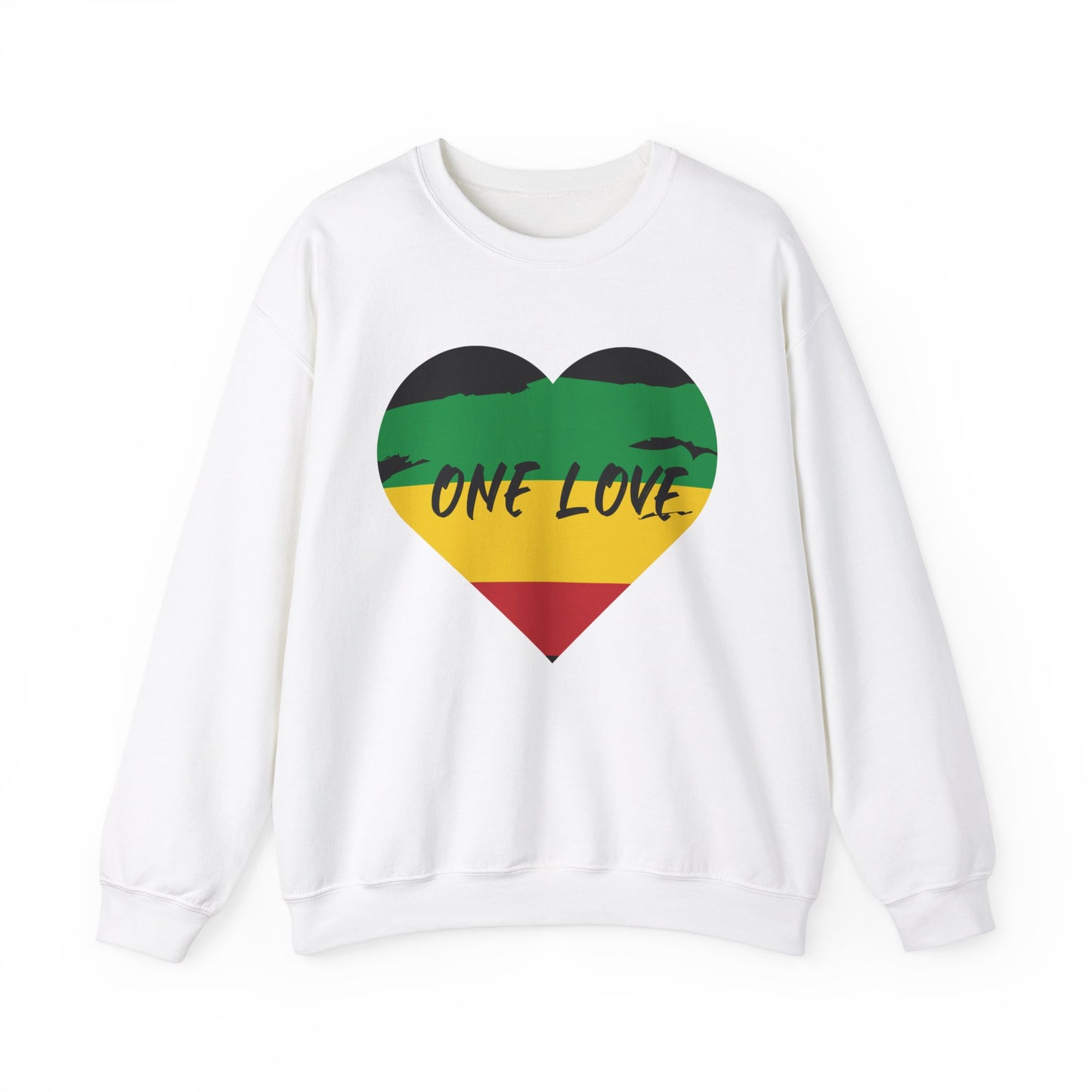 UNISEX ONE LOVE GRAPHIC ART ROOTS COLOR SWEATSHIRT