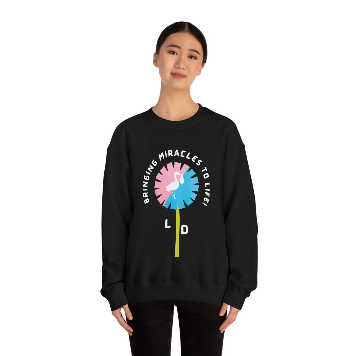 L AND D MIRACLE CREWNECK SWEATSHIRT NURSES GIFT FOR L AND D NURSES