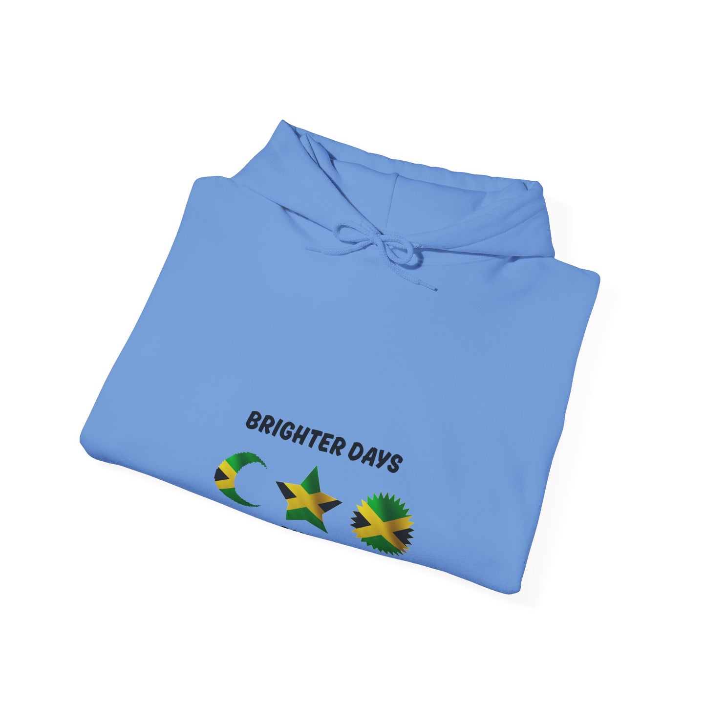 Brighter Days Ahead Hoodie — Jamaican Flag Sun Moon Star Design