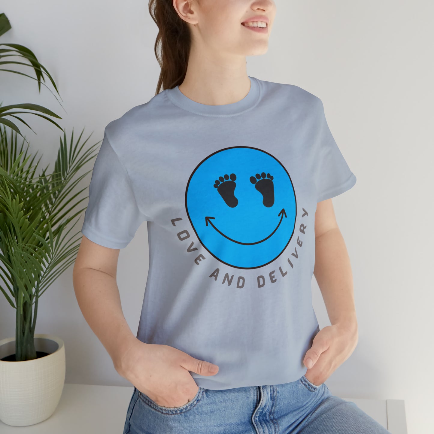 L AND D CREW NECK LOVE AND DELIVERY TSHIRT GIFT FOR L AND D NURSES