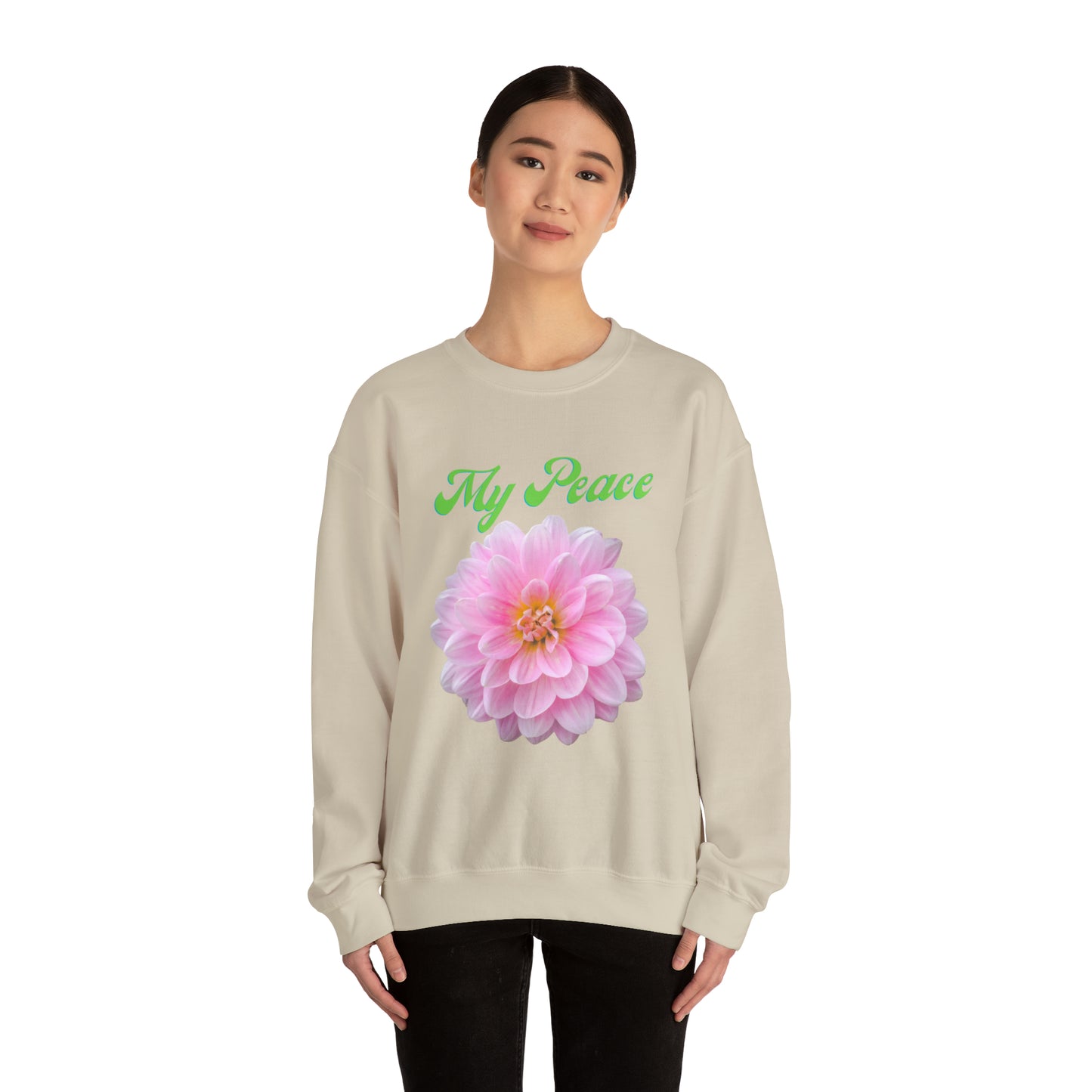 Pink Peony Design Crewneck Sweatshirt Gift