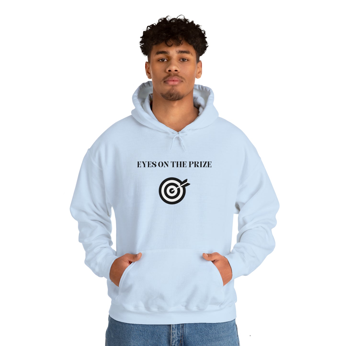 Eyes on the prize Blend Hooded Sweatshirt gift, inspirational words hoodie gift, sweatshirt gift that eacourages