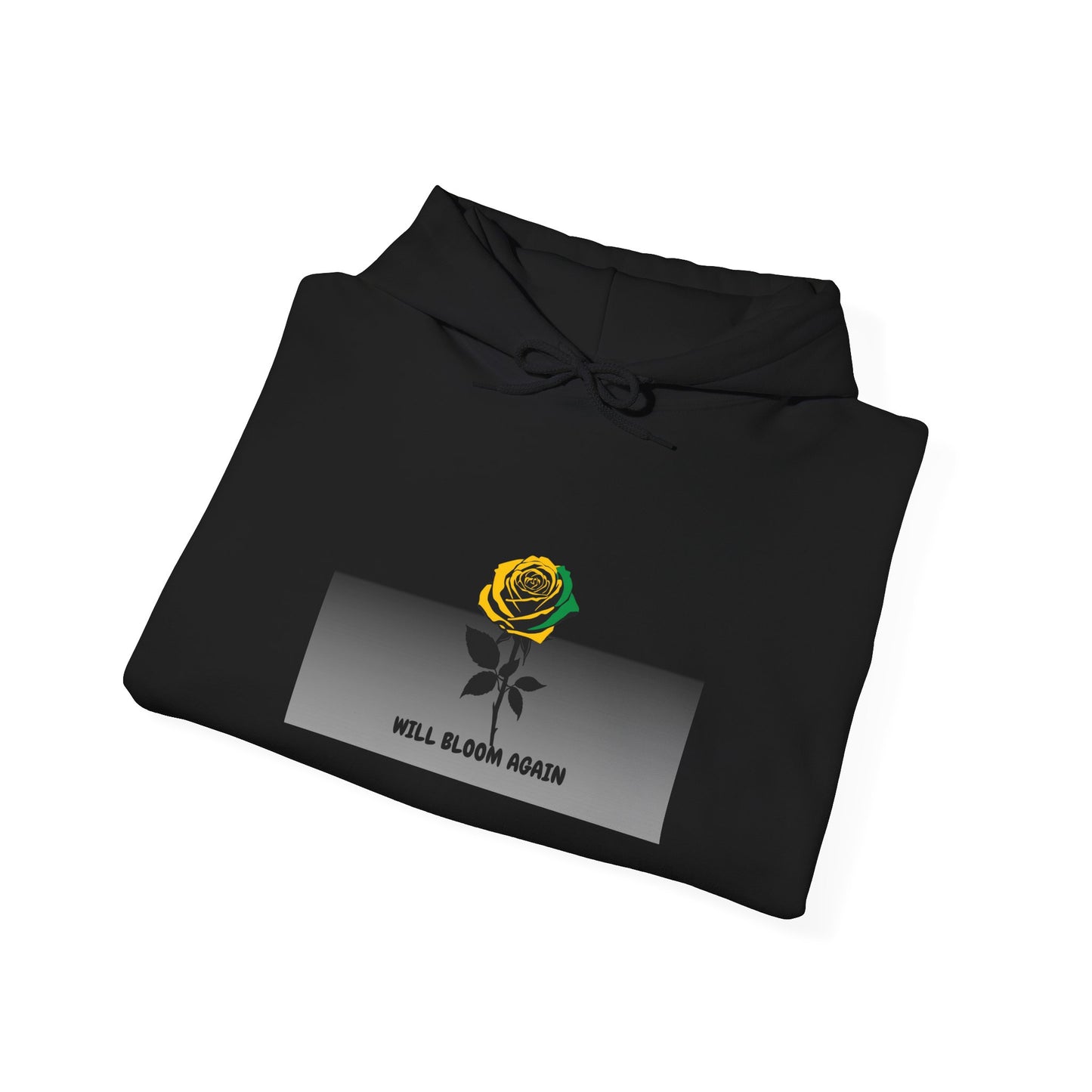 Jamaican Color Rose Of Hope "Will Bloom Again" — Graphic Hooded Sweatshirt