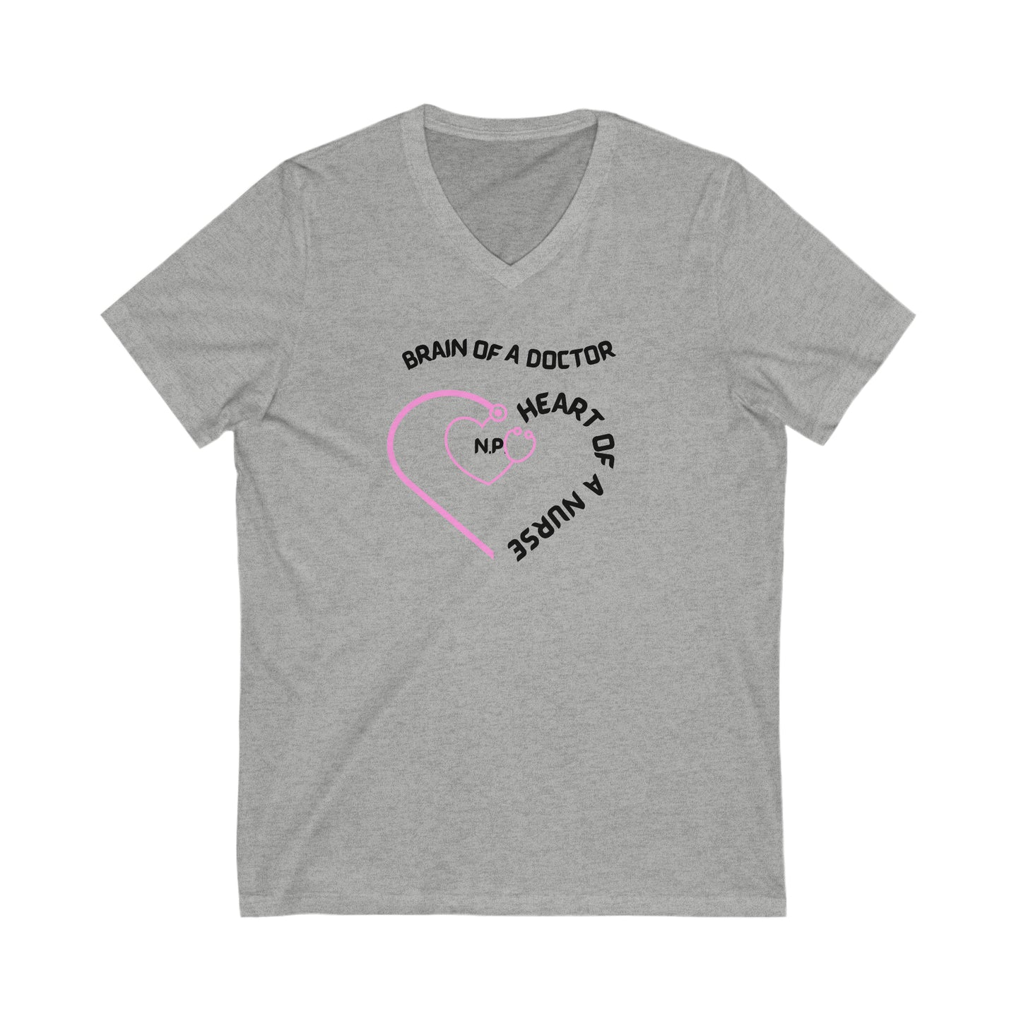 V NECK UNISEX SHORT SLEEVE NURSE T SHIRT GIFT FOR NURSE PRACTITIONER