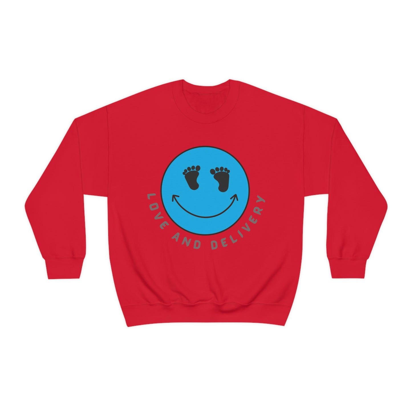 UNISEX LOVE AND DELIVERY CREWNECK SWEATSHIRT GIFT FOR L AND D NURSES