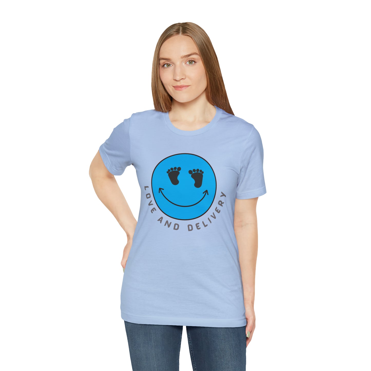 L AND D CREW NECK LOVE AND DELIVERY TSHIRT GIFT FOR L AND D NURSES