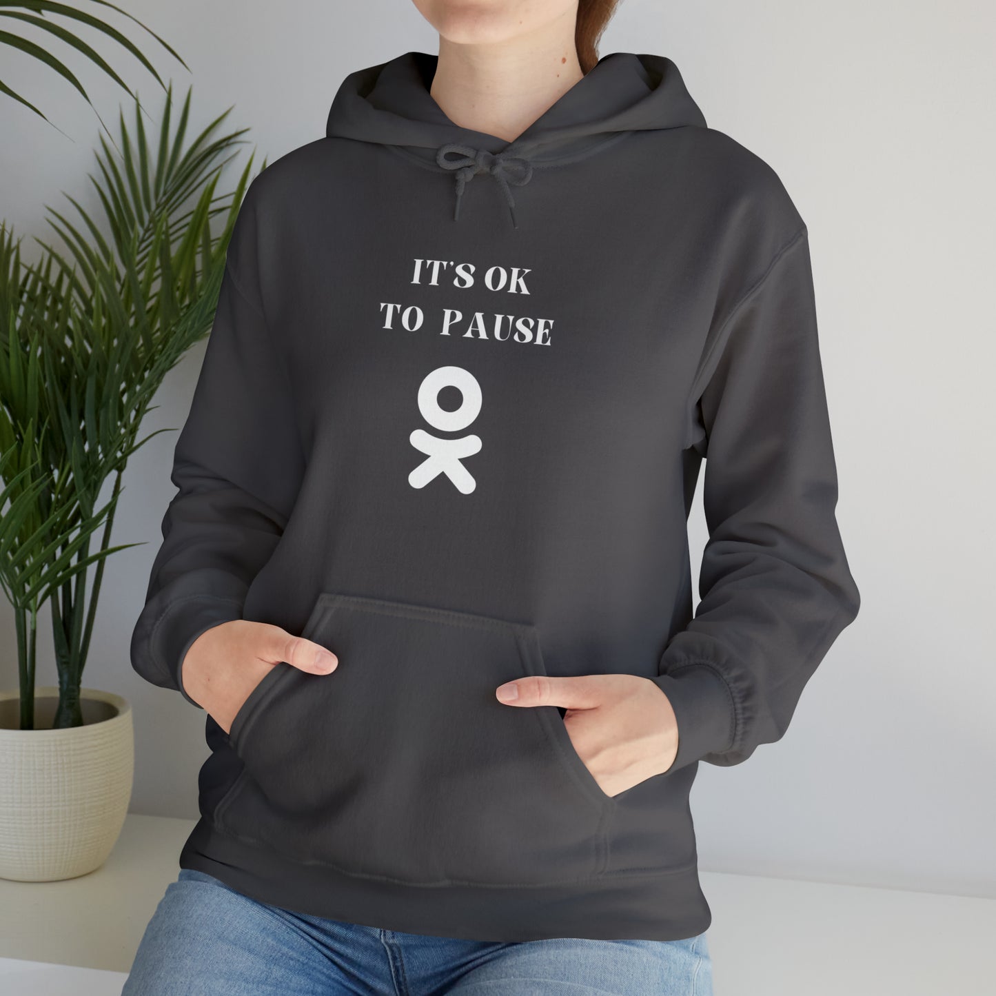 It's ok to pause hooded sweatshirt gift inspirational words hoodie gift to encourage. sweatshirt gifts for friends