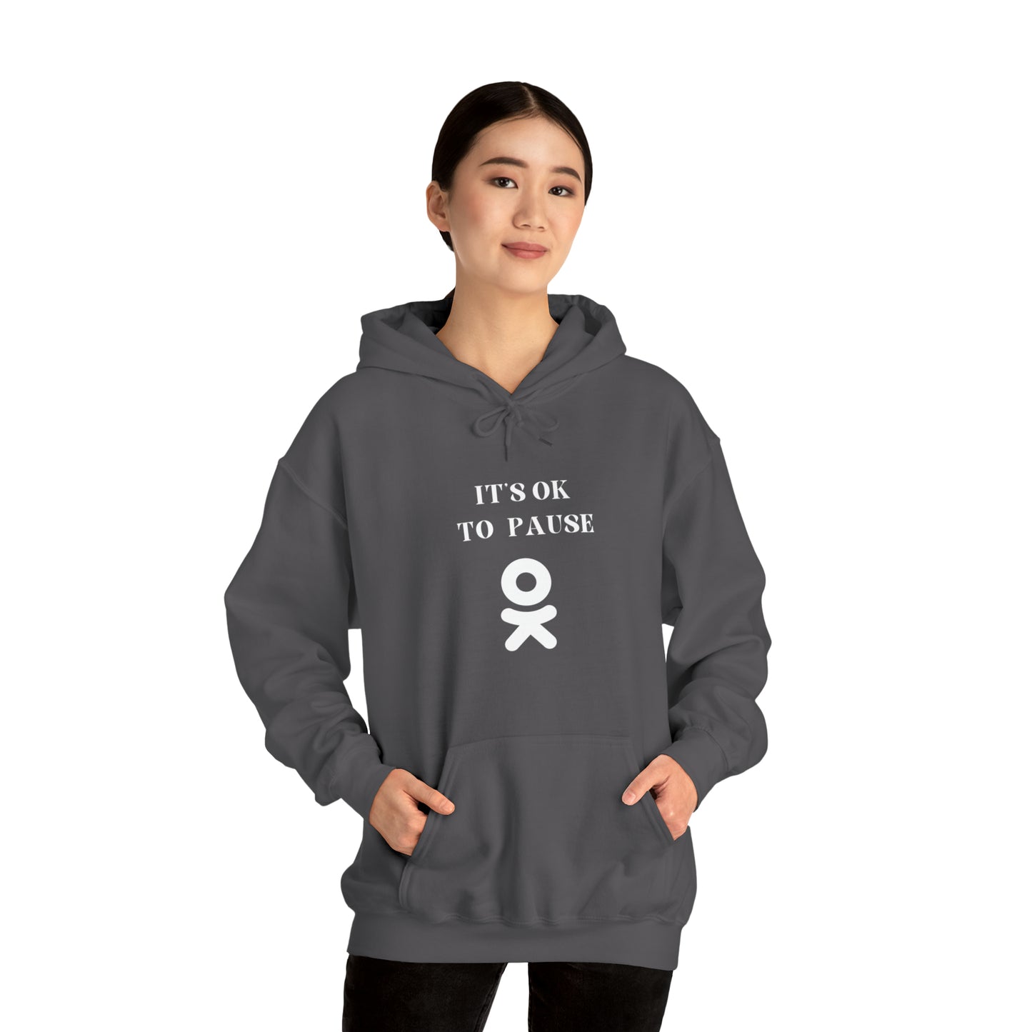 It's ok to pause hooded sweatshirt gift inspirational words hoodie gift to encourage. sweatshirt gifts for friends
