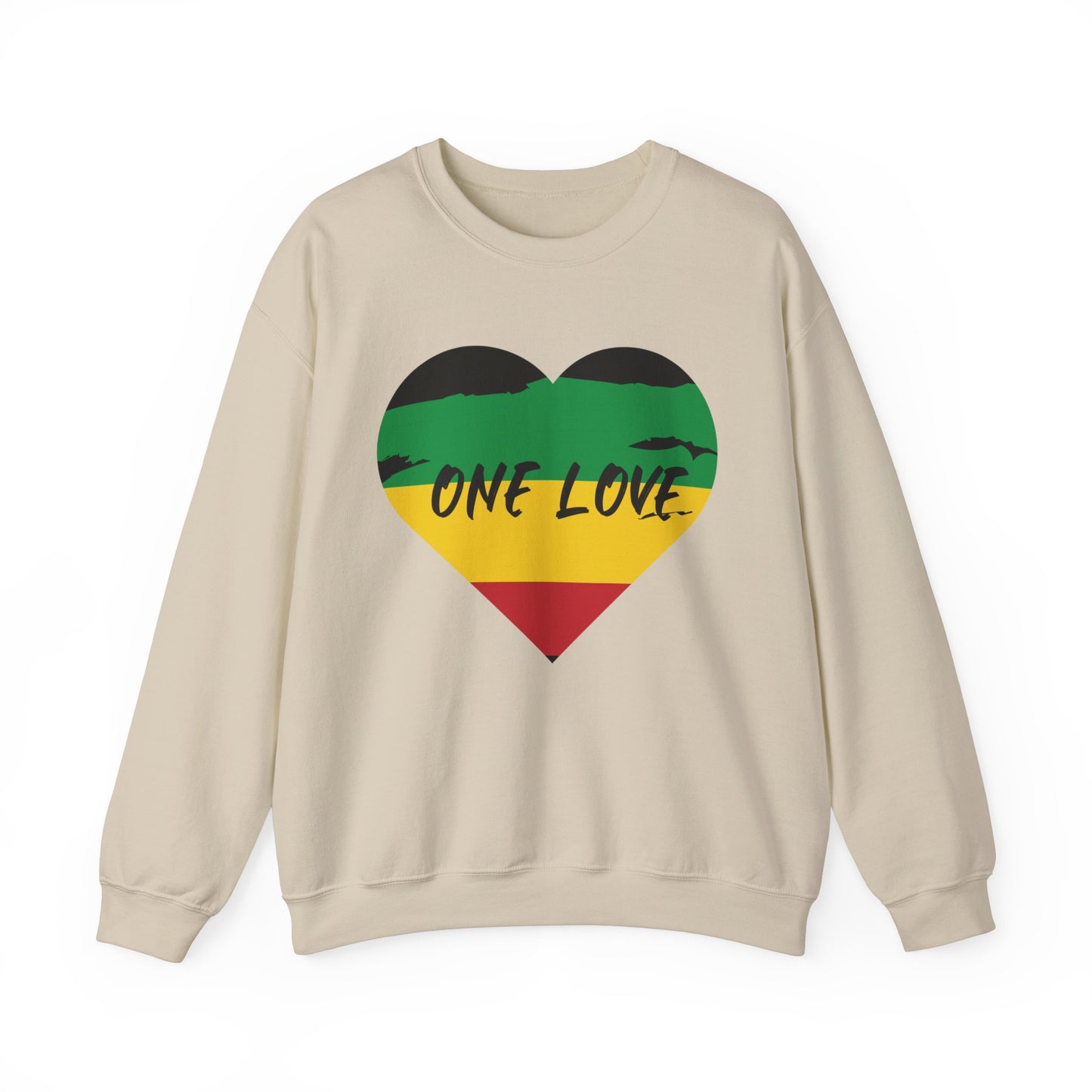 UNISEX ONE LOVE GRAPHIC ART ROOTS COLOR SWEATSHIRT