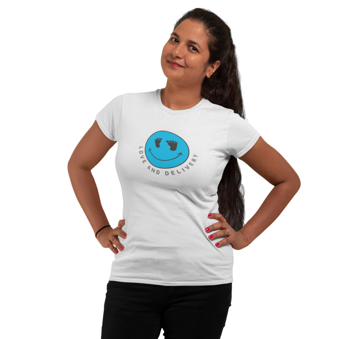 L AND D CREW NECK LOVE AND DELIVERY TSHIRT GIFT FOR L AND D NURSES