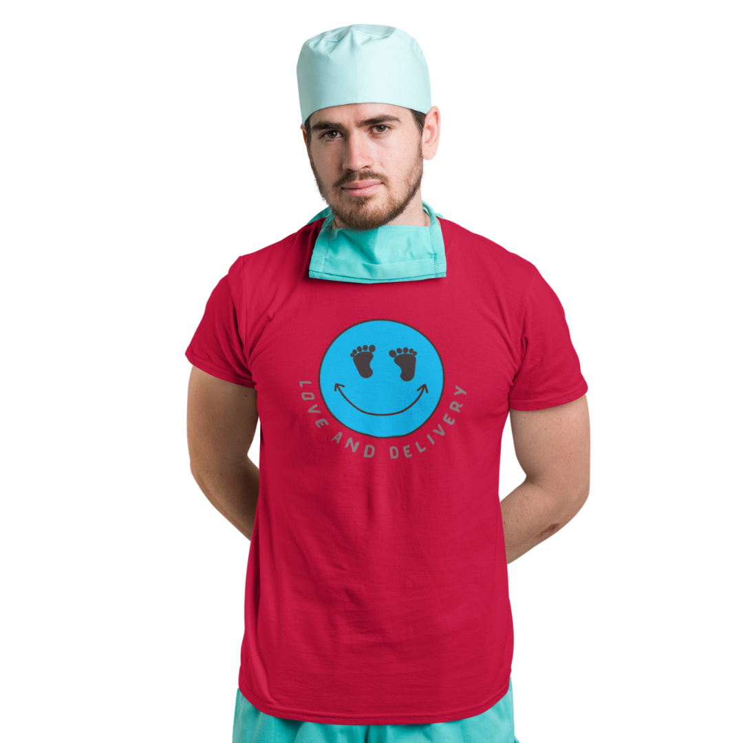 L AND D CREW NECK LOVE AND DELIVERY TSHIRT GIFT FOR L AND D NURSES