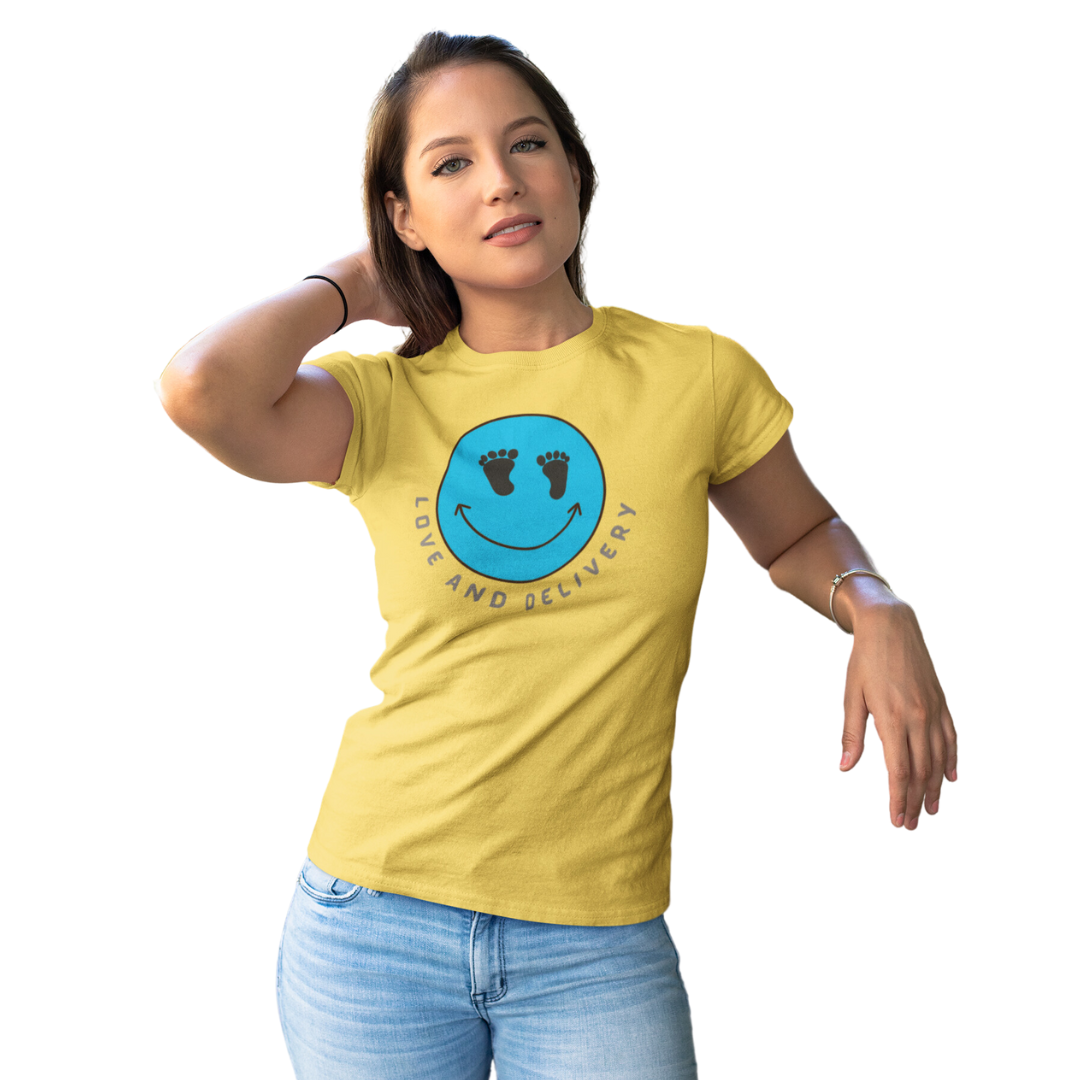 L AND D CREW NECK LOVE AND DELIVERY TSHIRT GIFT FOR L AND D NURSES