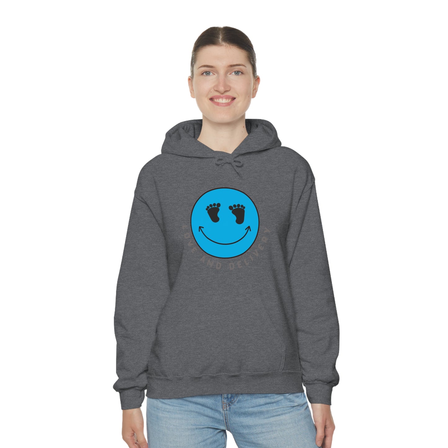 L AND D NURSE LOVE AND DELIVERY HOODED SWEATSHIRT GIFT FOR L & D NURSE