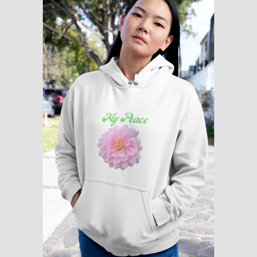 My Peace pink peony unisex hoodie gift
