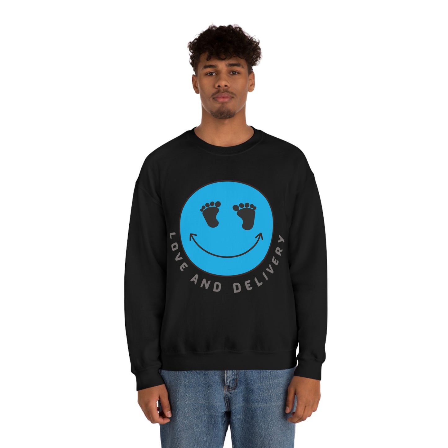 UNISEX LOVE AND DELIVERY CREWNECK SWEATSHIRT GIFT FOR L AND D NURSES