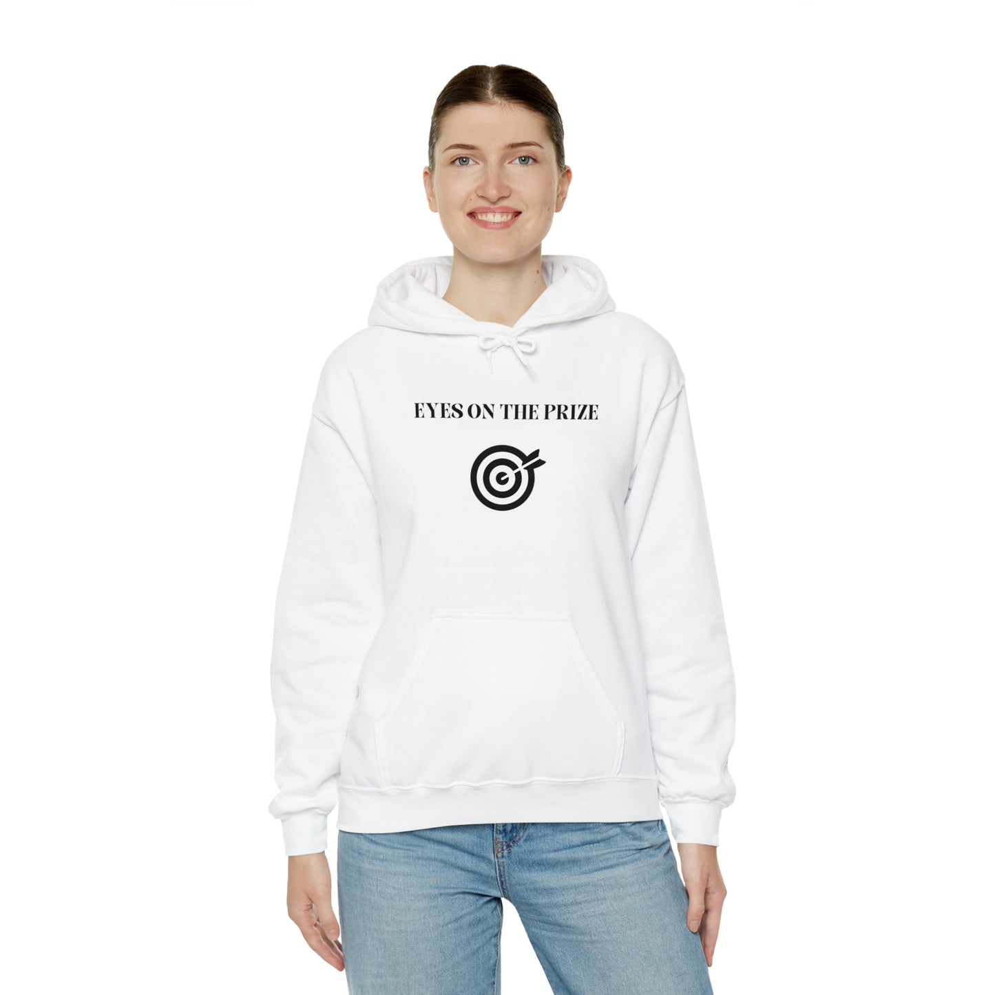Eyes on the prize Blend Hooded Sweatshirt gift, inspirational words hoodie gift, sweatshirt gift that eacourages