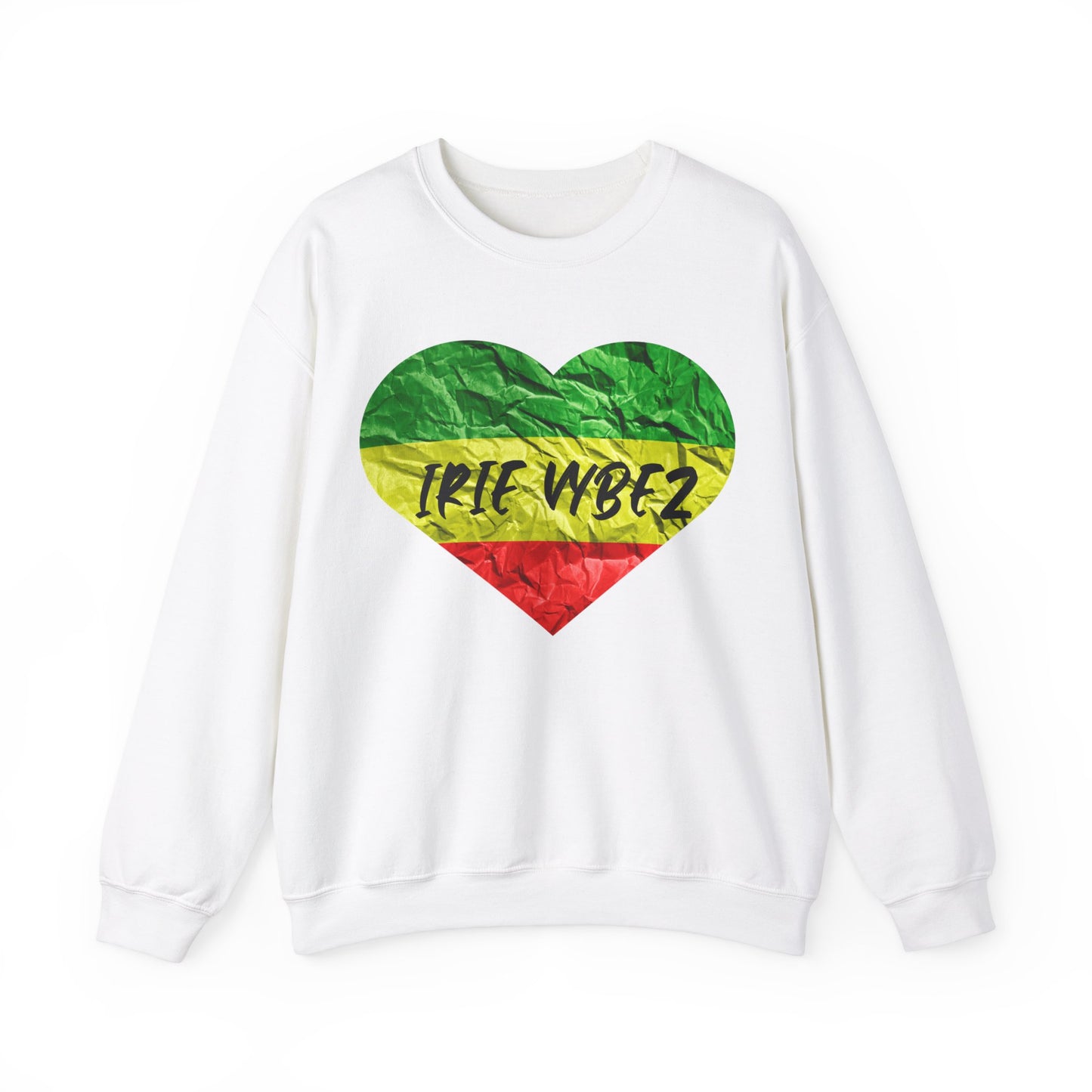 IRIE VYBEZ ROOTS COLOR HEART DESIGN CREWNECK SWEATSHIRT