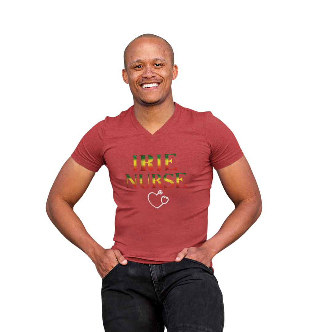 IRIE NURSE V NECK UNISEX T SHIRT GIFT
