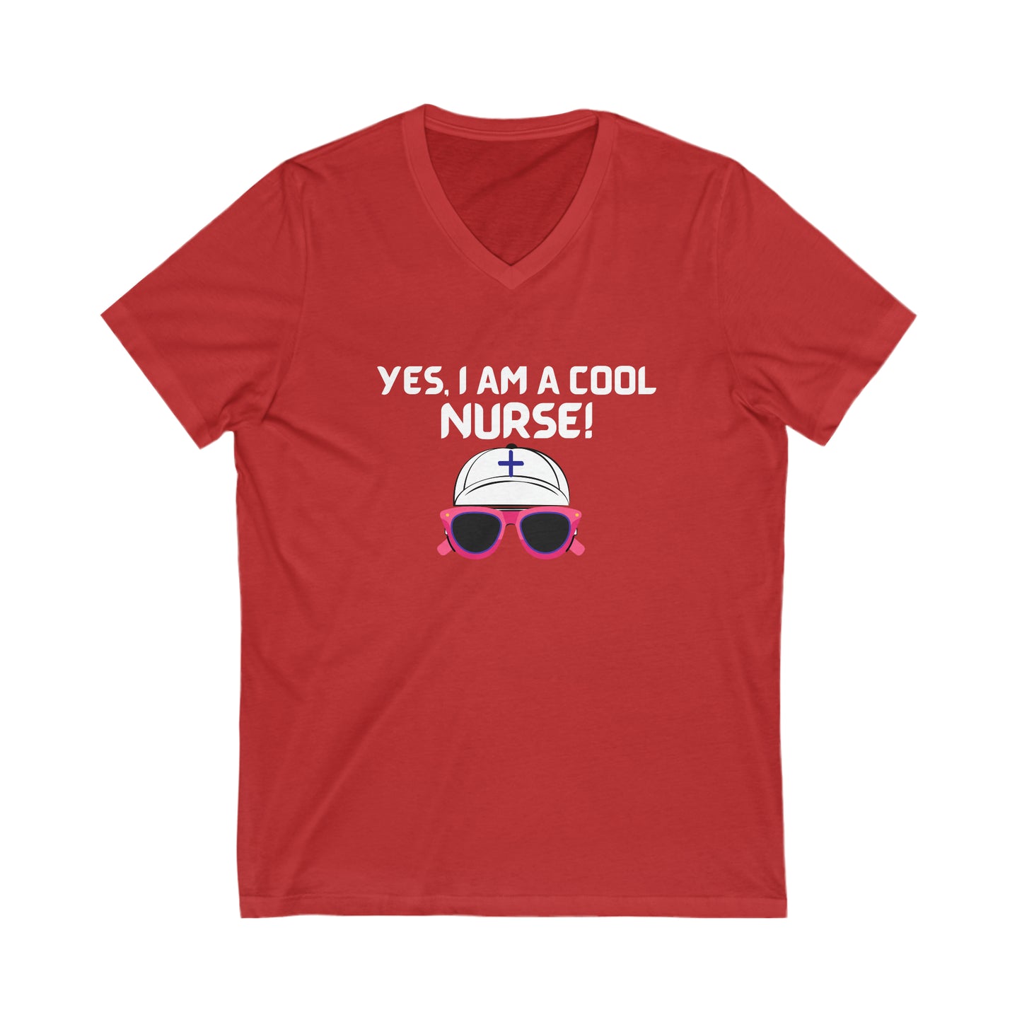 UNISEX V NECK T SHIRT FOR A COOL NURSE