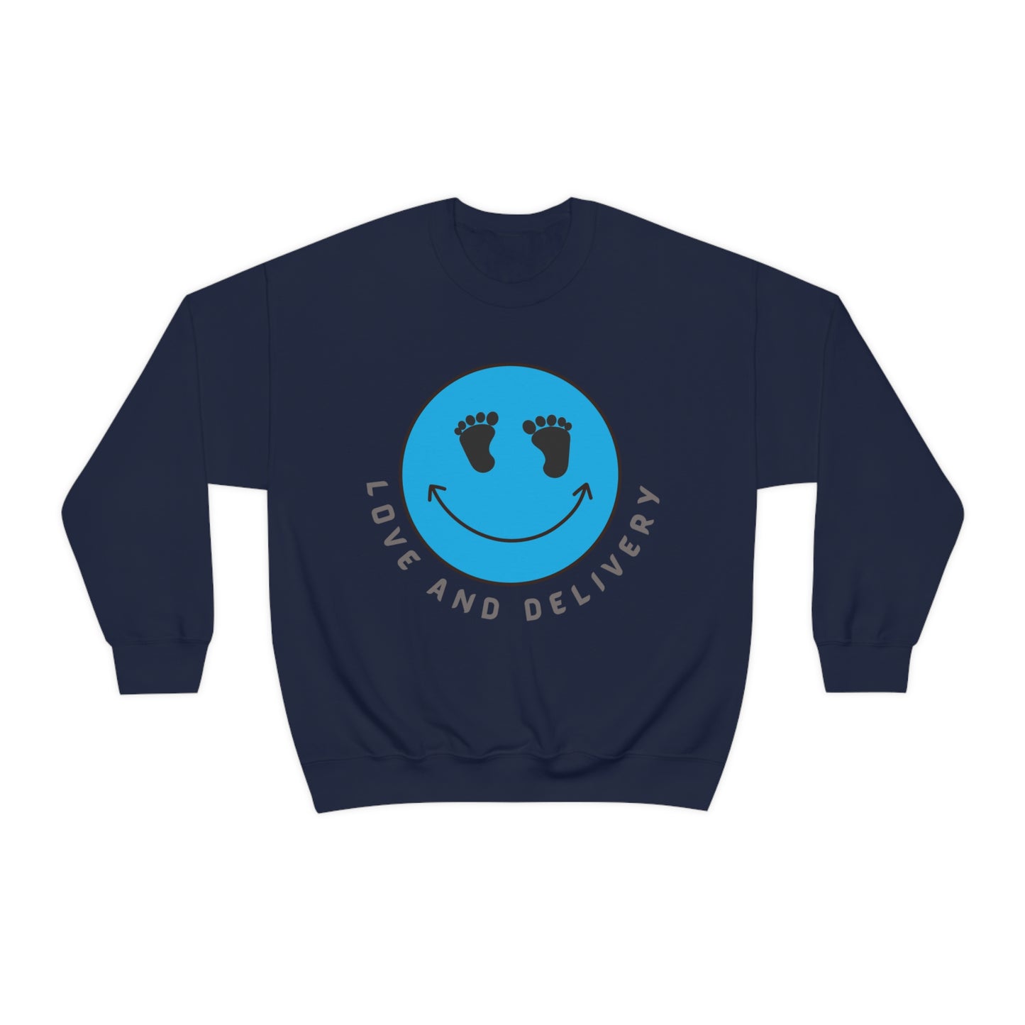UNISEX LOVE AND DELIVERY CREWNECK SWEATSHIRT GIFT FOR L AND D NURSES