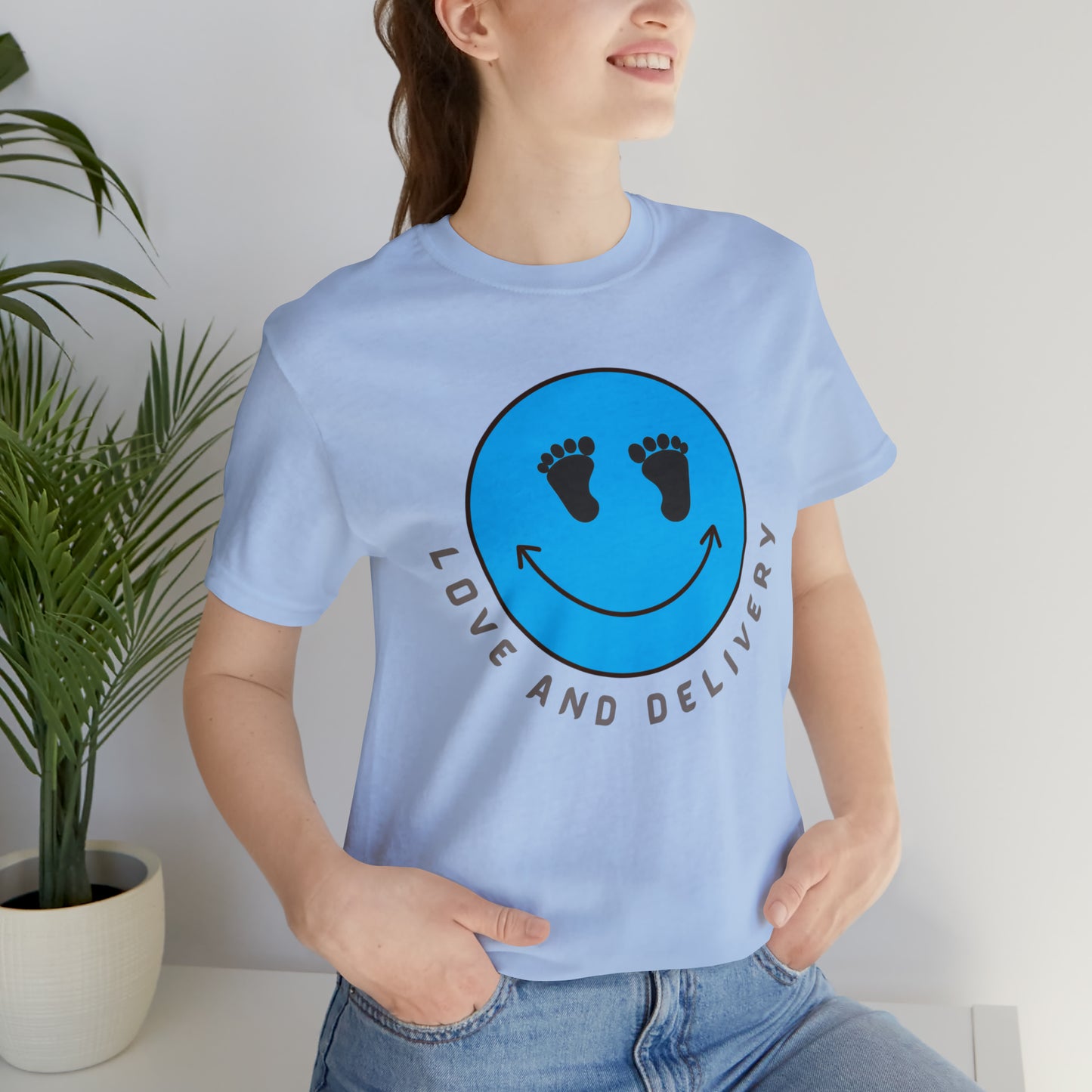 L AND D CREW NECK LOVE AND DELIVERY TSHIRT GIFT FOR L AND D NURSES
