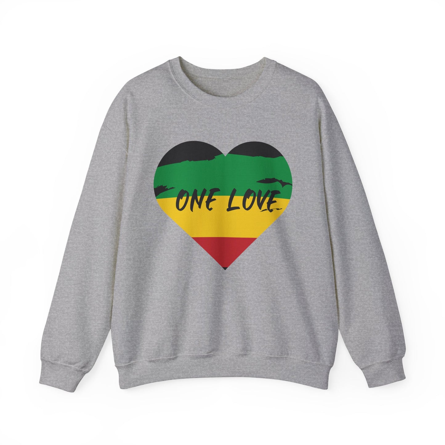 UNISEX ONE LOVE GRAPHIC ART ROOTS COLOR SWEATSHIRT