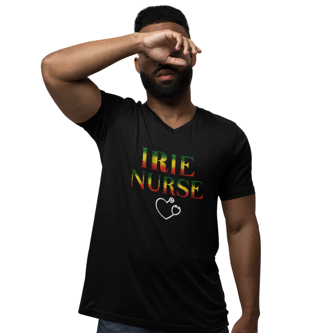 IRIE NURSE V NECK UNISEX T SHIRT GIFT