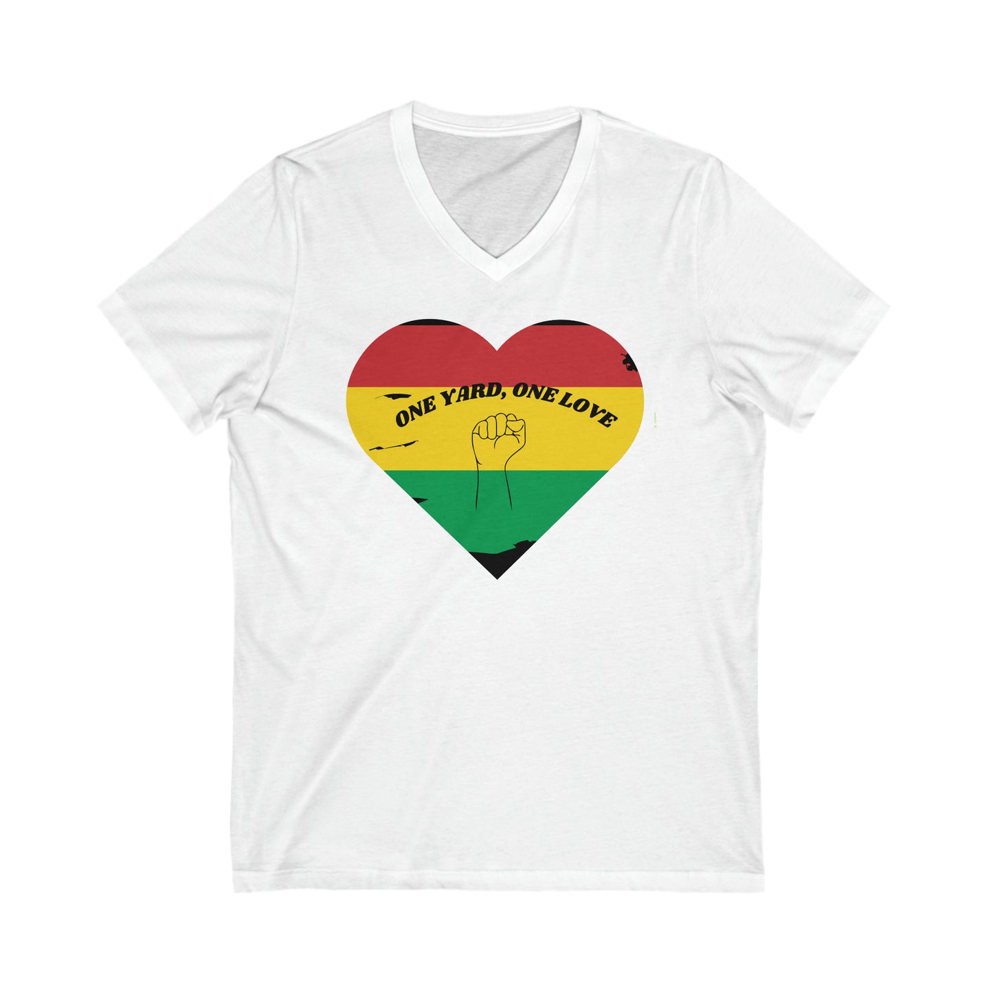 ONE YARD ONE LOVE ROOTS COLOR V NECK T SHIRT