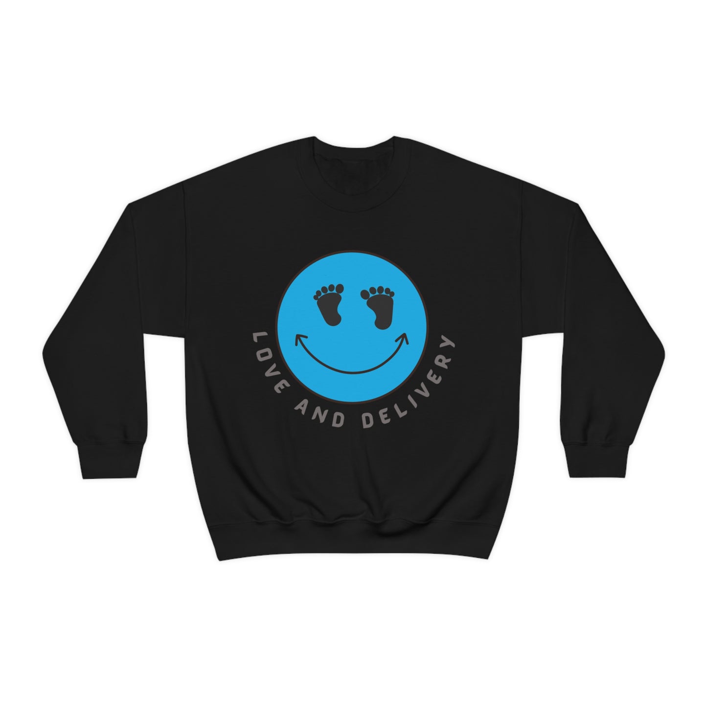 UNISEX LOVE AND DELIVERY CREWNECK SWEATSHIRT GIFT FOR L AND D NURSES