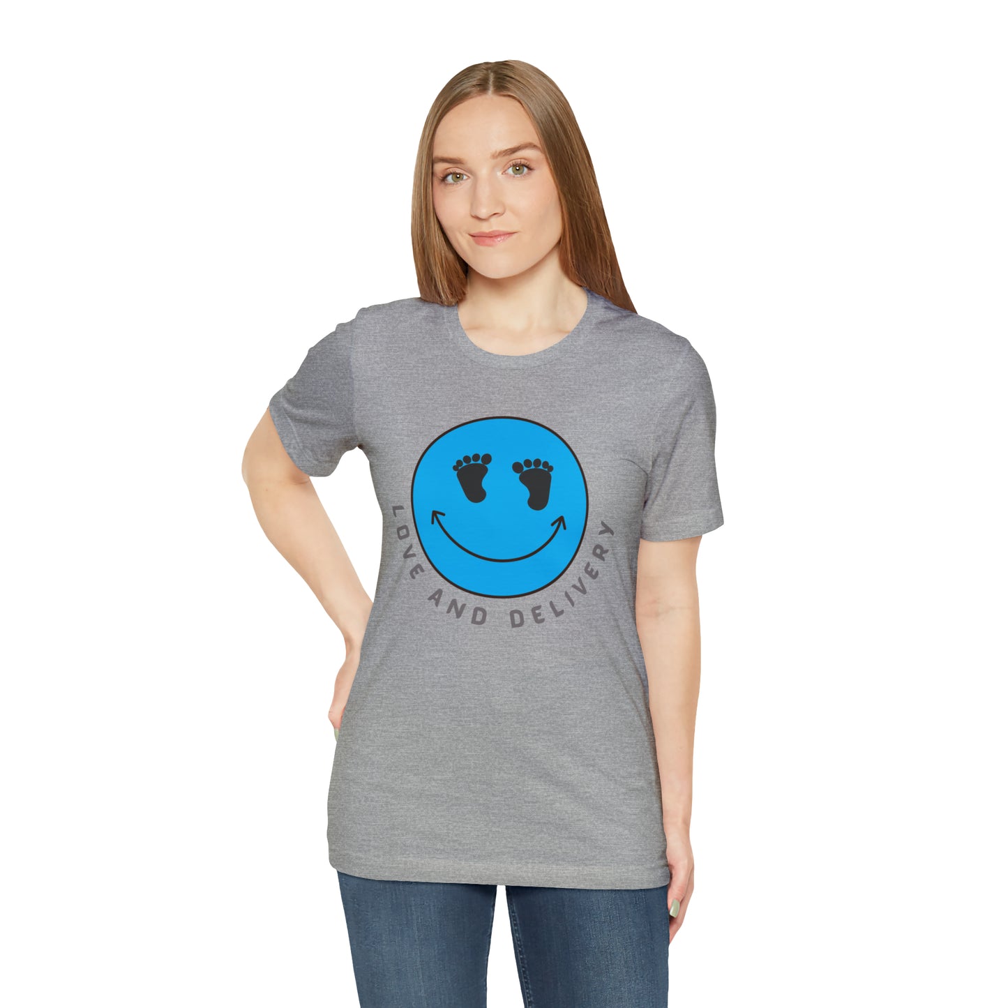 L AND D CREW NECK LOVE AND DELIVERY TSHIRT GIFT FOR L AND D NURSES
