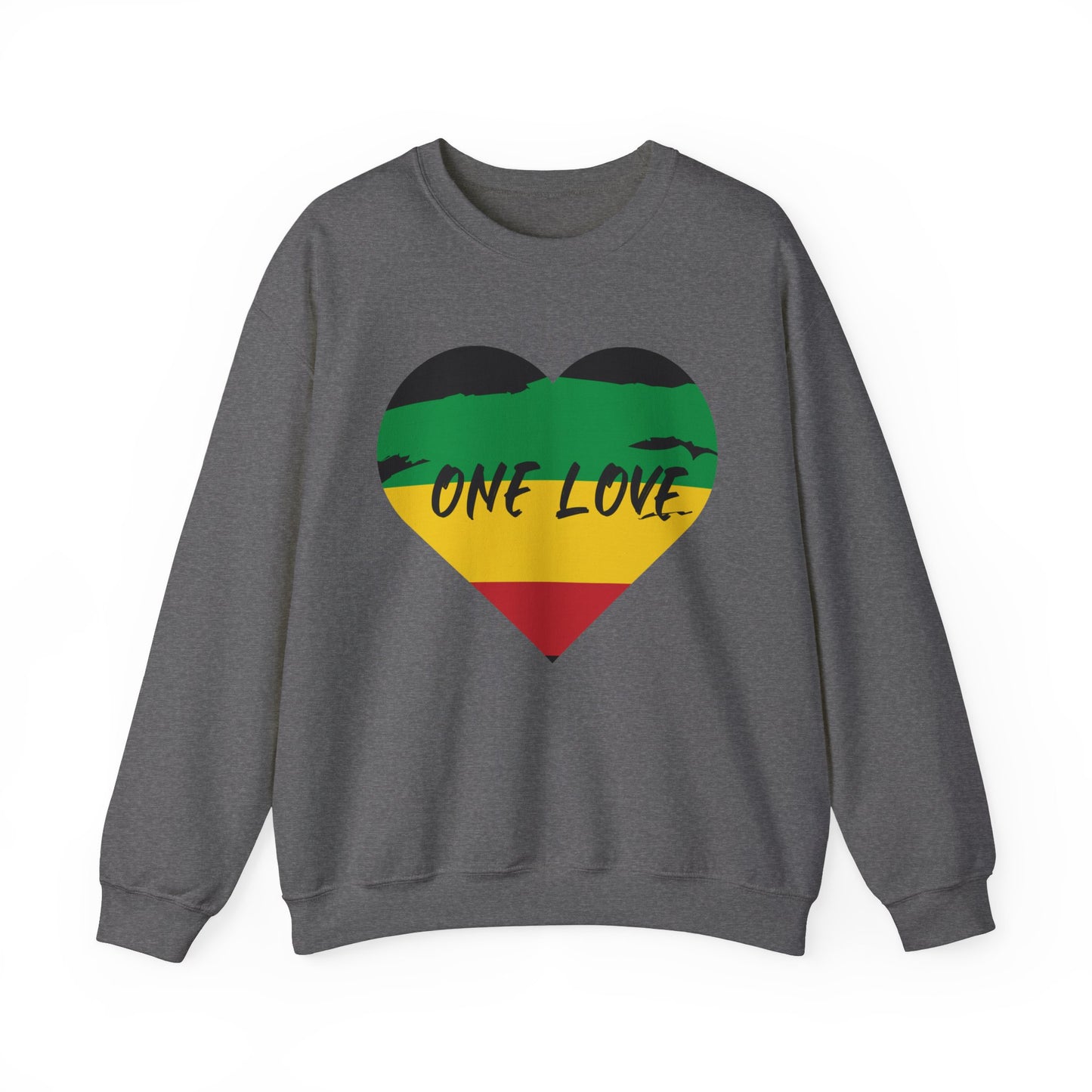 UNISEX ONE LOVE GRAPHIC ART ROOTS COLOR SWEATSHIRT