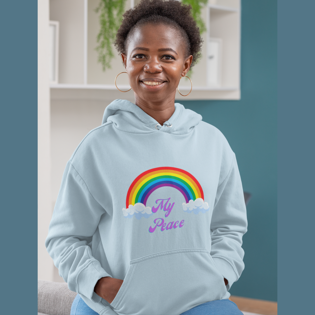 Rainbow Print Statement Hoodie Gift