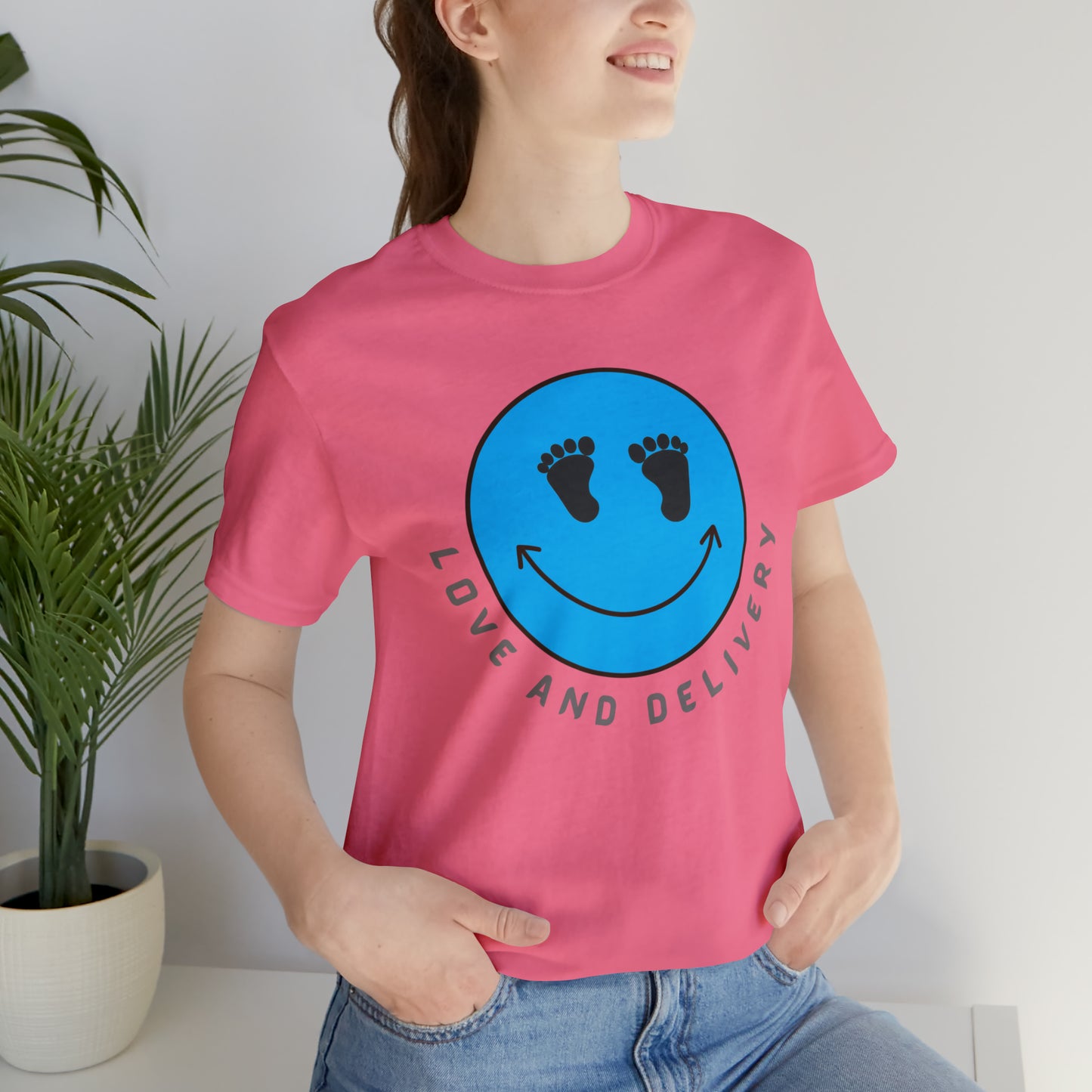 L AND D CREW NECK LOVE AND DELIVERY TSHIRT GIFT FOR L AND D NURSES