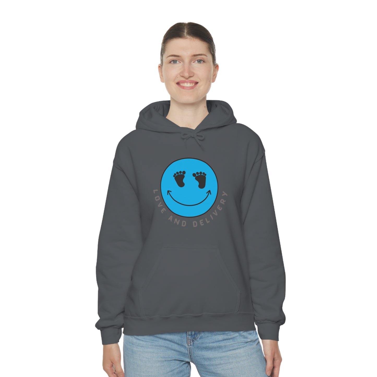 L AND D NURSE LOVE AND DELIVERY HOODED SWEATSHIRT GIFT FOR L & D NURSE