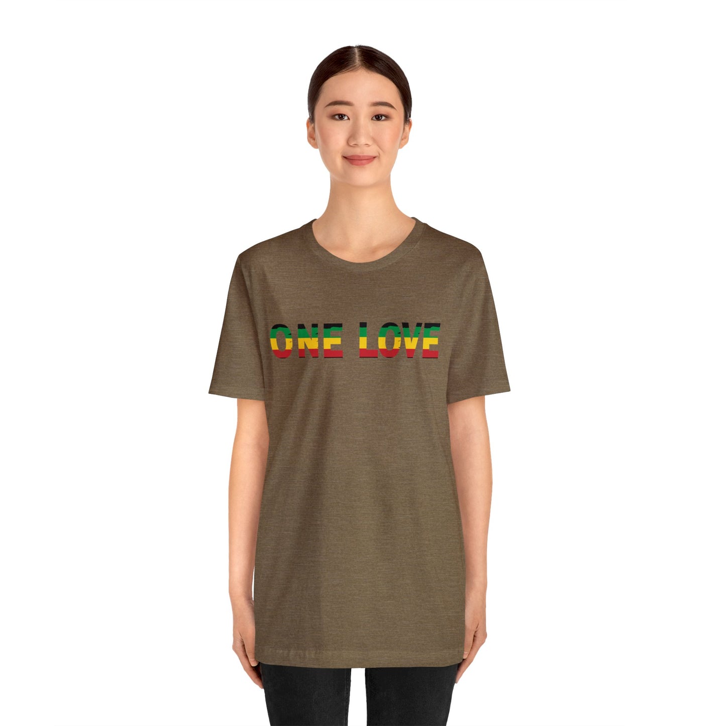 ITES COLORS ONE LOVE STATEMENT CREWNECK T SHIRT