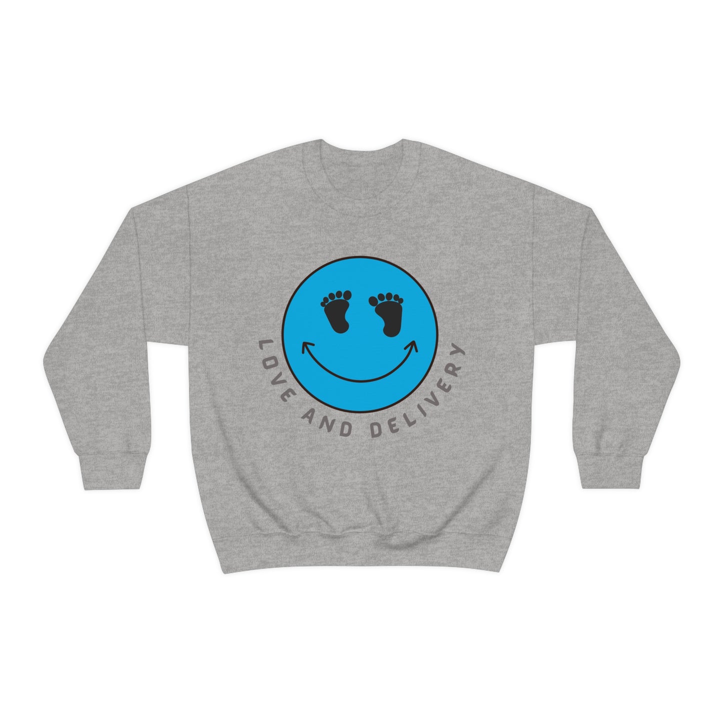UNISEX LOVE AND DELIVERY CREWNECK SWEATSHIRT GIFT FOR L AND D NURSES