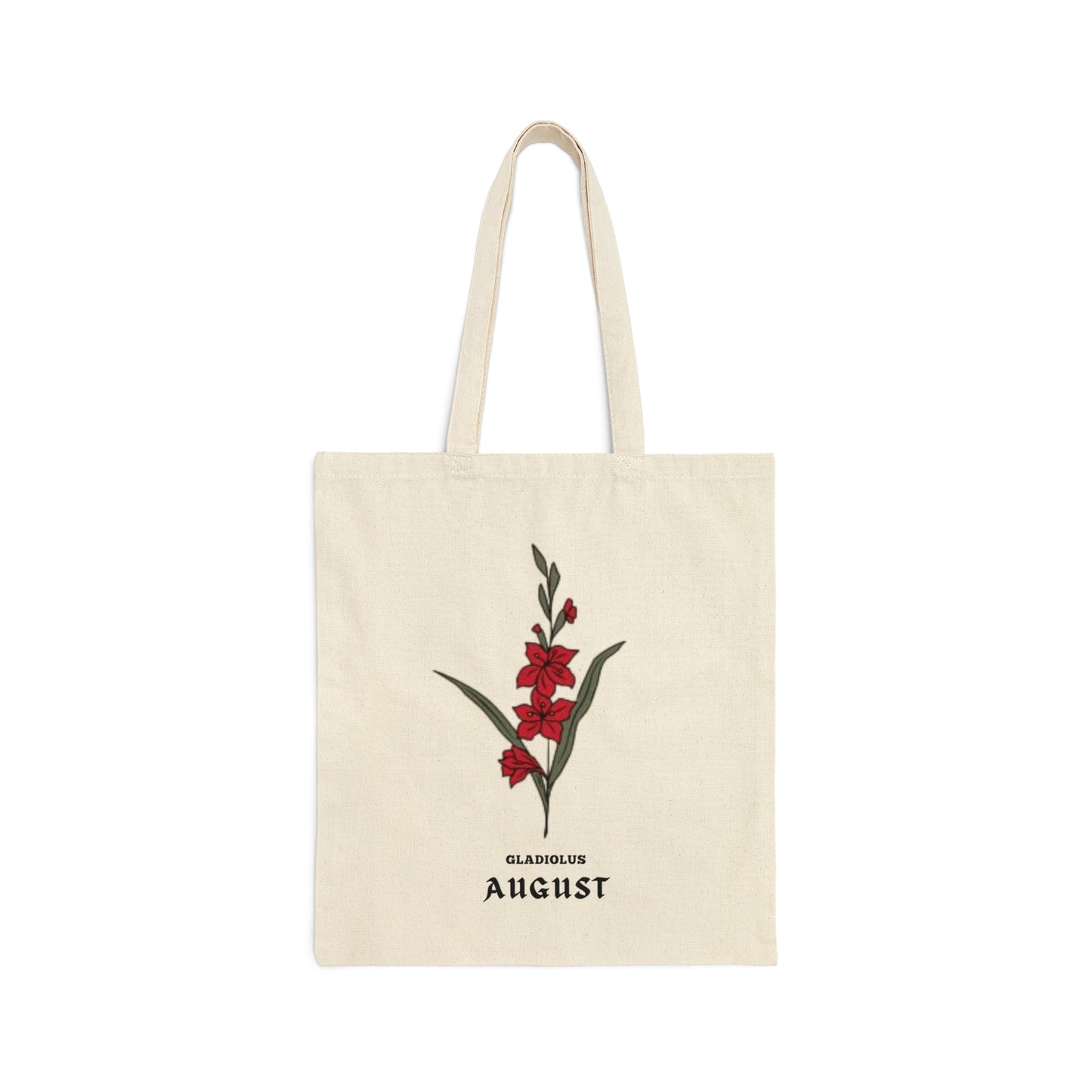 AUGUST BIRTH MONTH FLOWER TOTE BAG (GLADIOLUS)