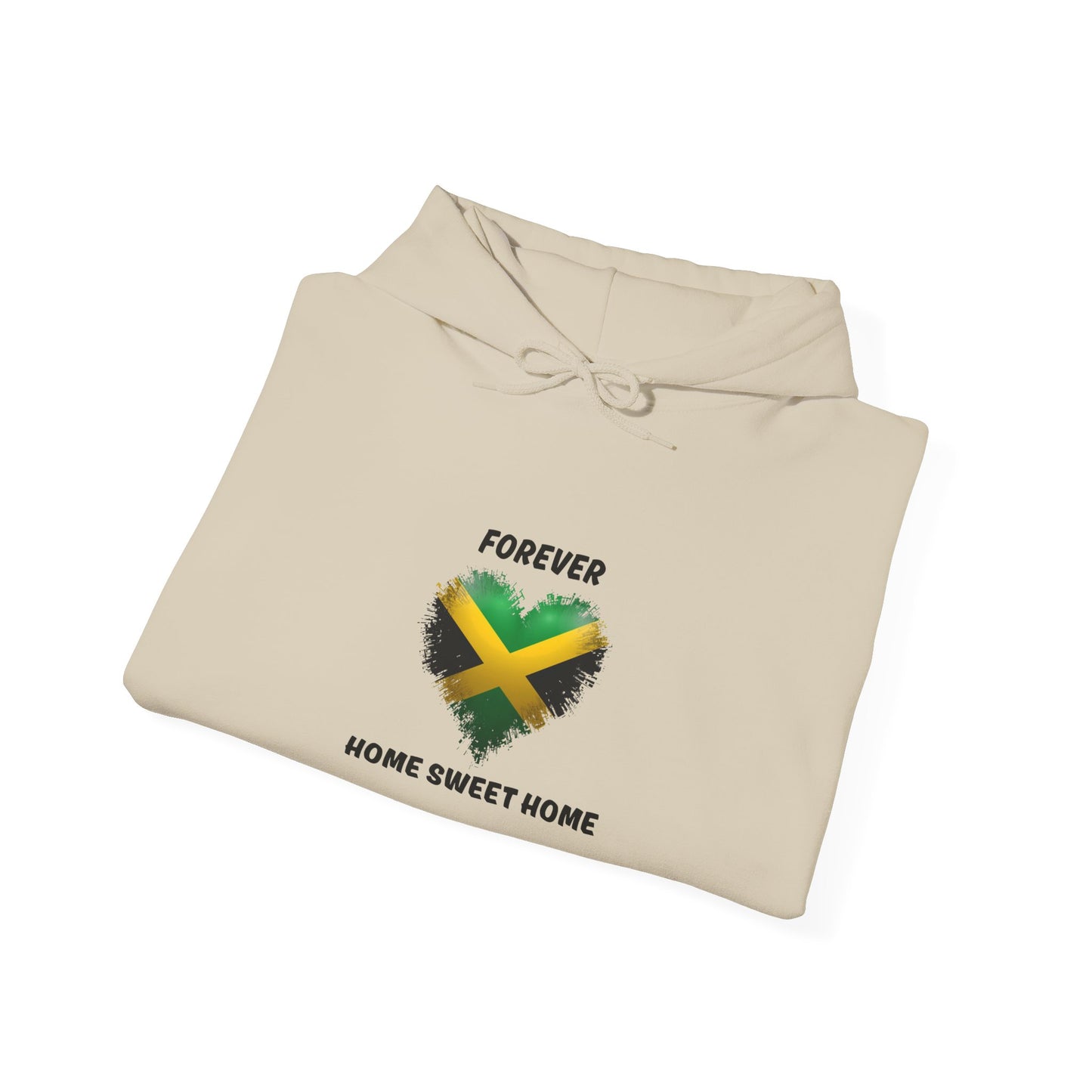 Jamaica Heart Hoodie – "Forever Home Sweet Home" Jamaican Flag Pullover
