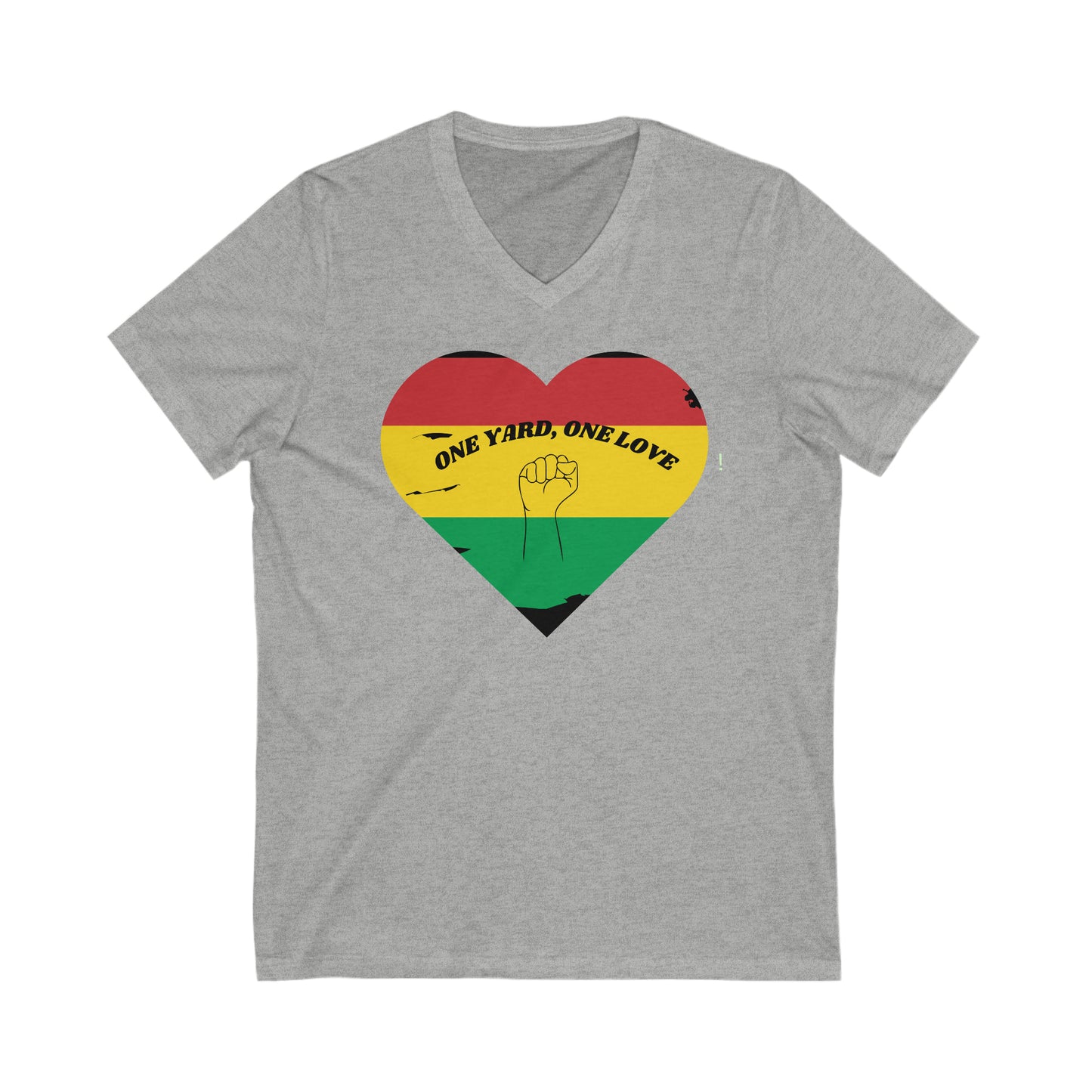 ONE YARD ONE LOVE ROOTS COLOR V NECK T SHIRT