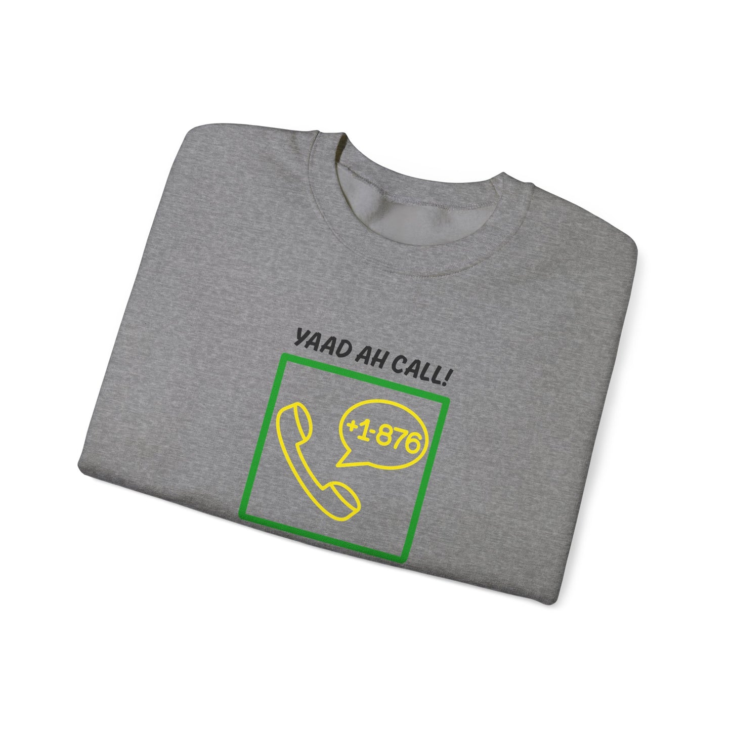 Yaad Ah Call! Mi Haffi Guh Jamaican support Retro Phone Graphic Sweatshirt