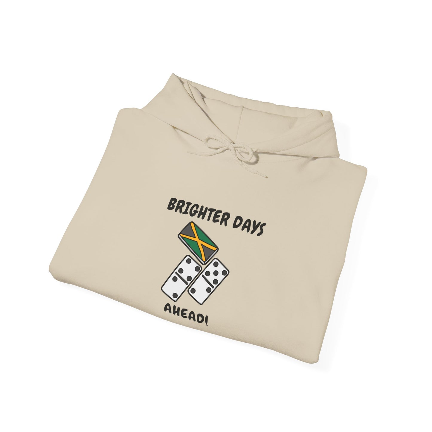 Brighter Days Ahead Hoodie — Jamaican style Domino Graphic
