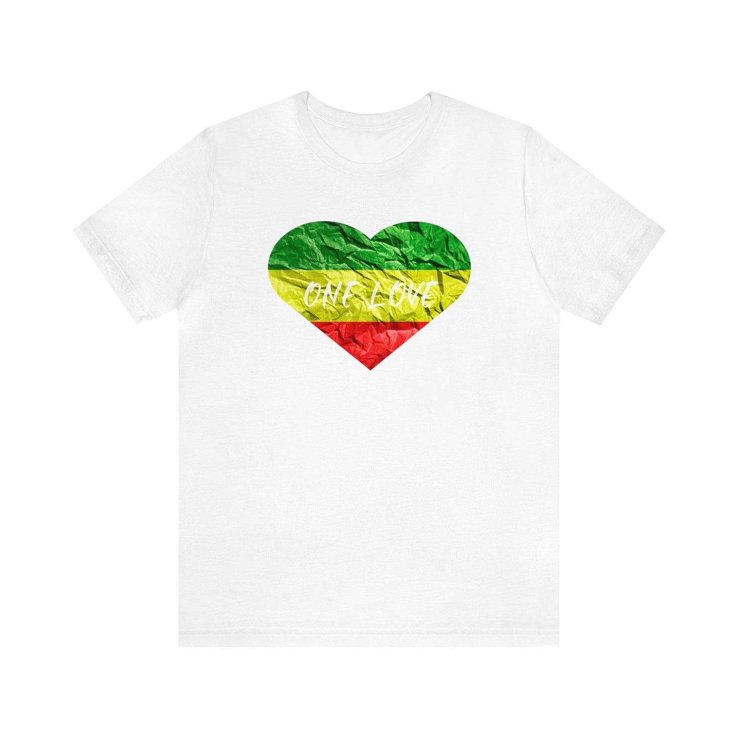 ONE LOVE ROOTS COLOR HEART DESIGN CREWNECK UNISEX T SHIRT GIFT