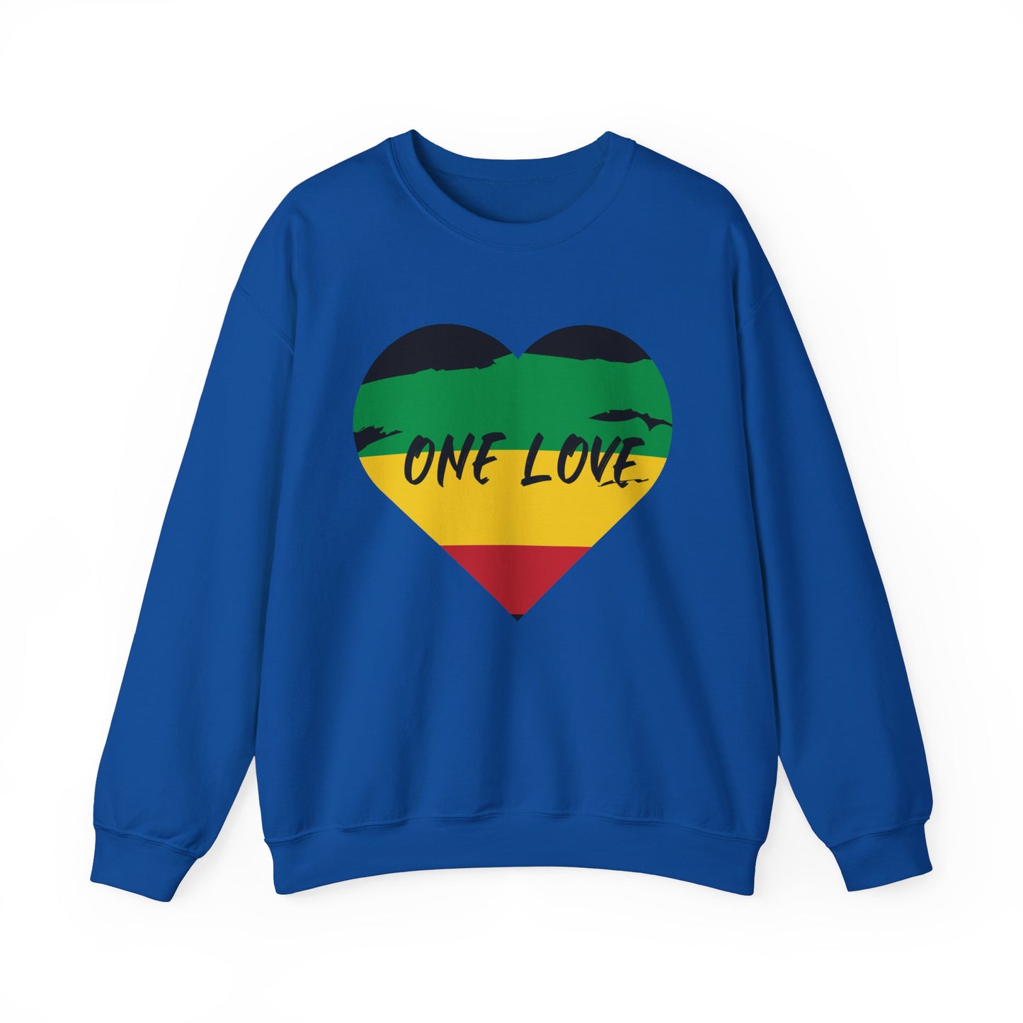 UNISEX ONE LOVE GRAPHIC ART ROOTS COLOR SWEATSHIRT