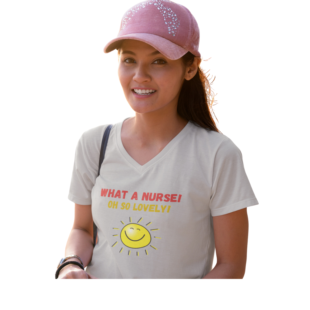 UNISEX V NECK T SHIRT NURSE GIFT